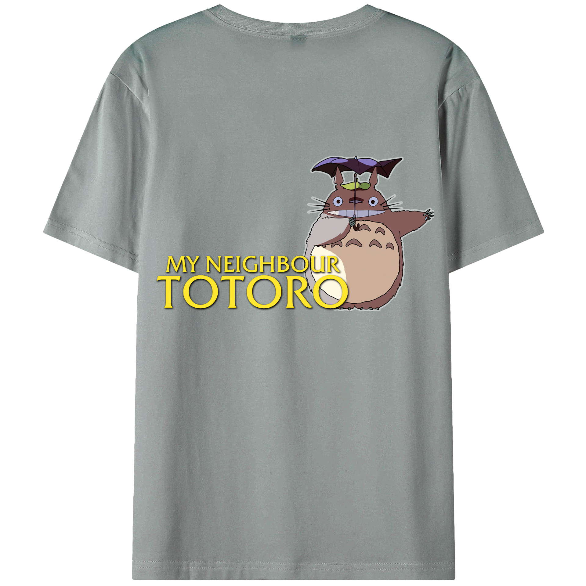 （画像用） となりのトトロ 草壁メイ 草壁サツキ My Neighbor Totoro Satsuki Kusakabe Mei Kusakabe 綿100％ メンズ半袖Tシャツ（バックプリント） 通気性